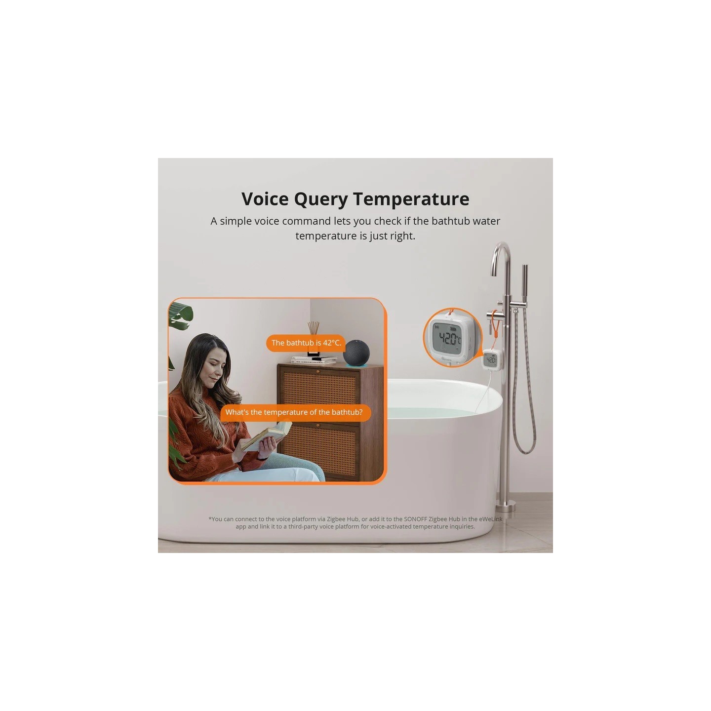 Sonoff Zigbee Smart Temperature Sensor - SNZB-02LD - IP65 for Outdoor with Water Probe — Buy in Cyprus with Fast Delivery