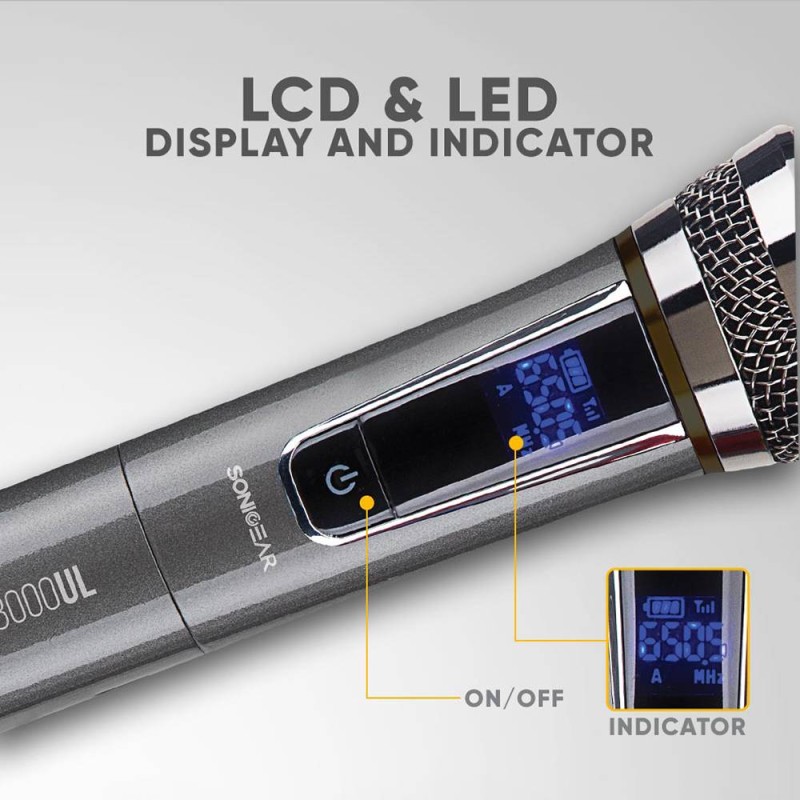 Buy SonicGear Microphones - WM8800UL - Dual 2 Studio Quality Metal Body Wireless... in Cyprus, Nicosia, Limassol, Larnaka, Pafos