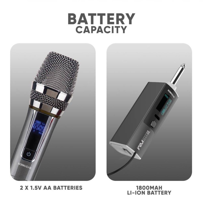 Buy SonicGear Microphones - WM8800UL - Dual 2 Studio Quality Metal Body Wireless... in Cyprus, Nicosia, Limassol, Larnaka, Pafos