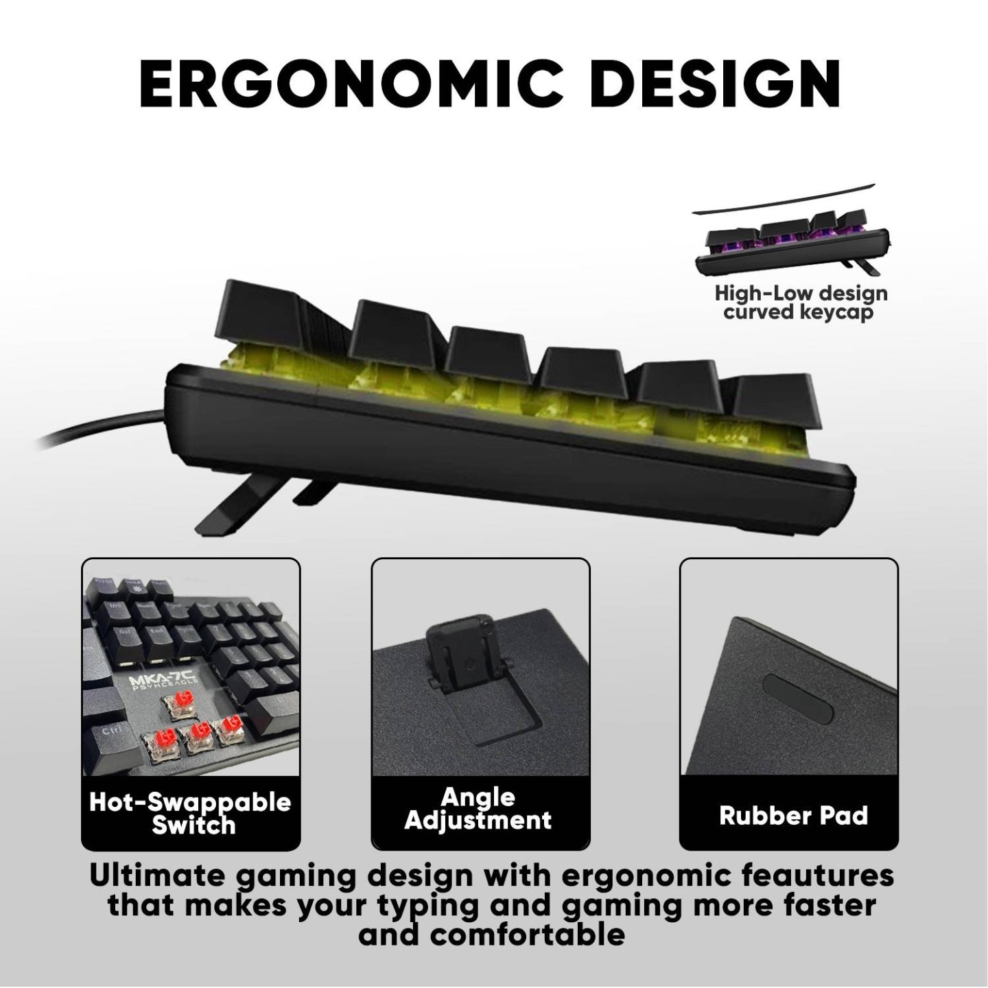 Armaggeddon MKA-7C Psycheagle 104-Key Mechanical Gaming Keyboard Blue (Boxed) — Buy in Cyprus with Fast Delivery