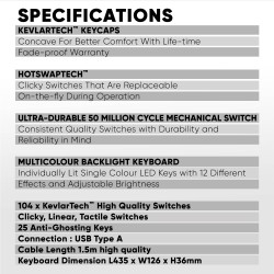 Armaggeddon MKA-7C Psycheagle 104-Key Mechanical Gaming Keyboard Blue (Boxed) — Buy in Cyprus with Fast Delivery