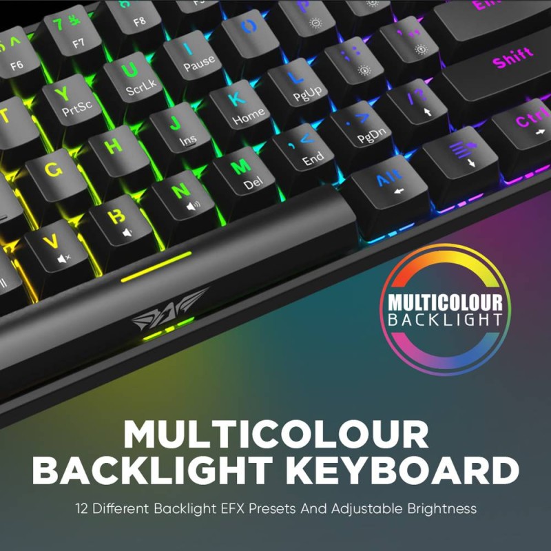 Buy Armaggeddon Black Mechanical Gaming Keyboard - MKA-1C NEX - 61 Clicky Blue Keys in Cyprus, Nicosia, Limassol, Larnaka, Pafos