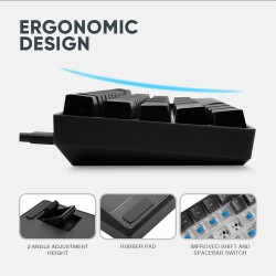 Armaggeddon MKA-1C NEX 61 Clicky Blue Mechanical Gaming Keyboard (Boxed) — Buy in Cyprus with Fast Delivery