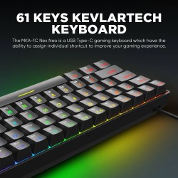 Armaggeddon MKA-1C NEX 61 Clicky Blue Mechanical Gaming Keyboard (Boxed) — Buy in Cyprus with Fast Delivery