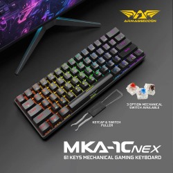 Armaggeddon MKA-1C NEX 61 Clicky Blue Mechanical Gaming Keyboard (Boxed) — Buy in Cyprus with Fast Delivery