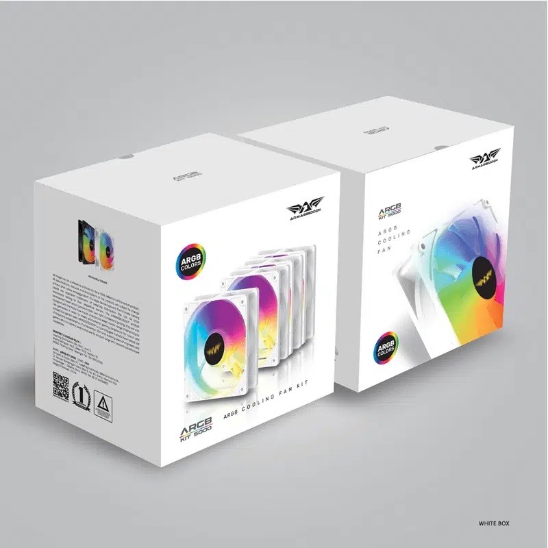 Buy Armaggeddon Gaming Cooling Fan Set - 5000 - 4pcs ARGB KIT White in Cyprus, Nicosia, Limassol, Larnaka, Pafos
