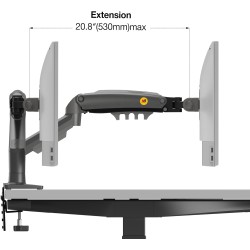 Buy NBMounts Desk Monitor Mount - F80 - Single Arm Gas Desk Monitor Mount (updat... in Cyprus, Nicosia, Limassol, Larnaka, Pafos