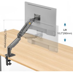 NBMounts F80 Single Arm Gas Desk Monitor Mount 17-30" up to 9kg (Boxed) — Buy in Cyprus with Fast Delivery
