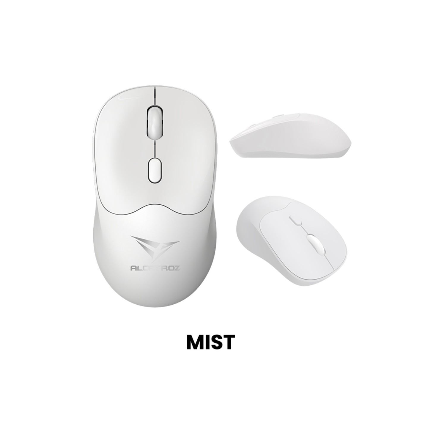 Alcatroz AirMouse Duo 6 Wireless & Bluetooth Rechargeable Silent Click Mouse White (Boxed) — Buy in Cyprus with Fast Delivery