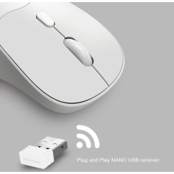 Alcatroz AirMouse Duo 6 Wireless & Bluetooth Rechargeable Silent Click Mouse White (Boxed) — Buy in Cyprus with Fast Delivery