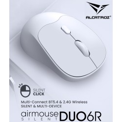 Buy Alcatroz Mouse - 6R - Wireless & BT Recharg Silent AIRMOUSE DUO White (2025) in Cyprus, Nicosia, Limassol, Larnaka, Pafos