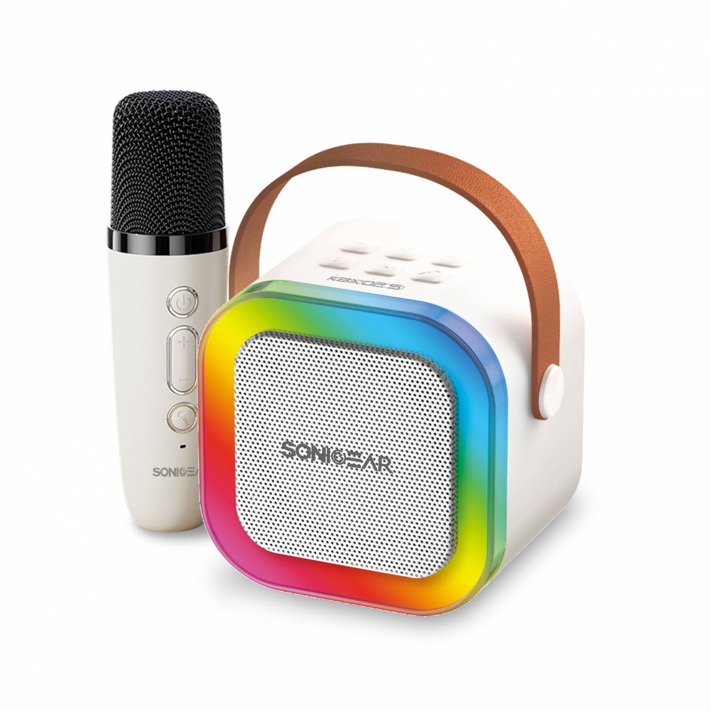 SonicGear IOX Karaoke Portable Speaker BT & Wireless Mic White - K200 - Karaoke Portable Speaker BT & Wireless Mic White
