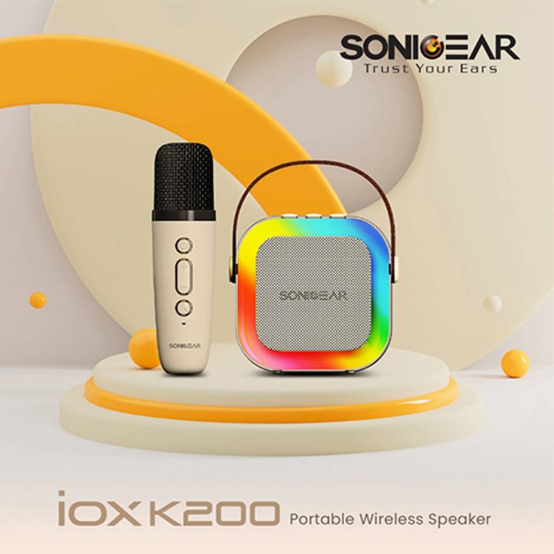 Buy SonicGear IOX Karaoke Portable Speaker BT & Wireless Mic White - K200 - Kara... in Cyprus, Nicosia, Limassol, Larnaka, Pafos