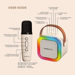 Buy SonicGear IOX Karaoke Portable Speaker BT & Wireless Mic White - K200 - Kara... in Cyprus, Nicosia, Limassol, Larnaka, Pafos