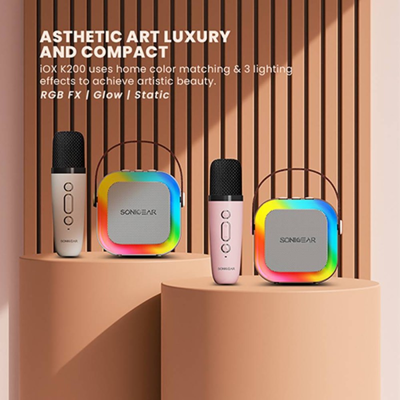 Buy SonicGear IOX Karaoke Portable Speaker BT & Wireless Mic White - K200 - Kara... in Cyprus, Nicosia, Limassol, Larnaka, Pafos