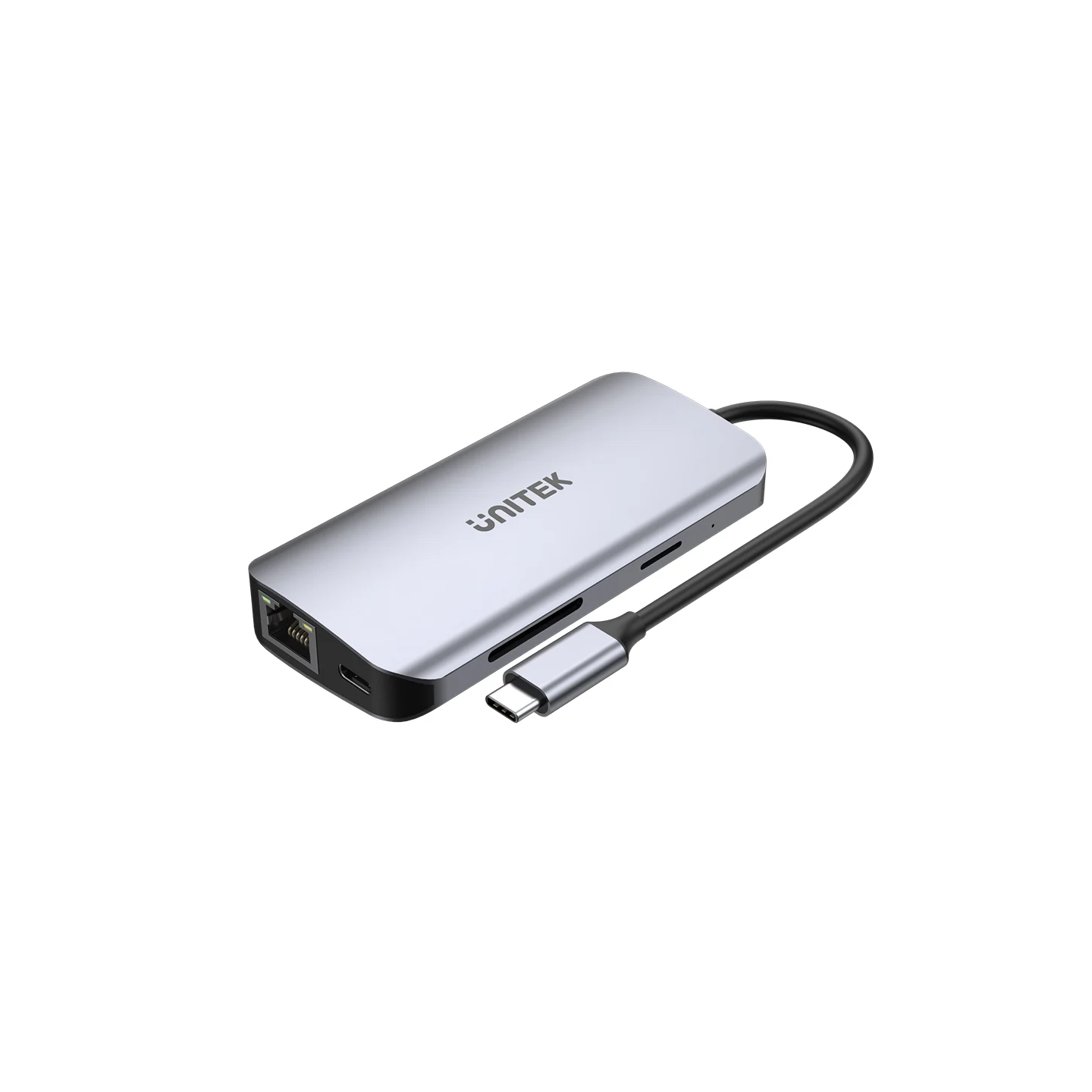 Unitek D1122A USB-C Hub 8-in-1: 2xHDMI 4K60Hz MST, 2xUSB3.0, GbE, PD100W — Armenius Store Cyprus