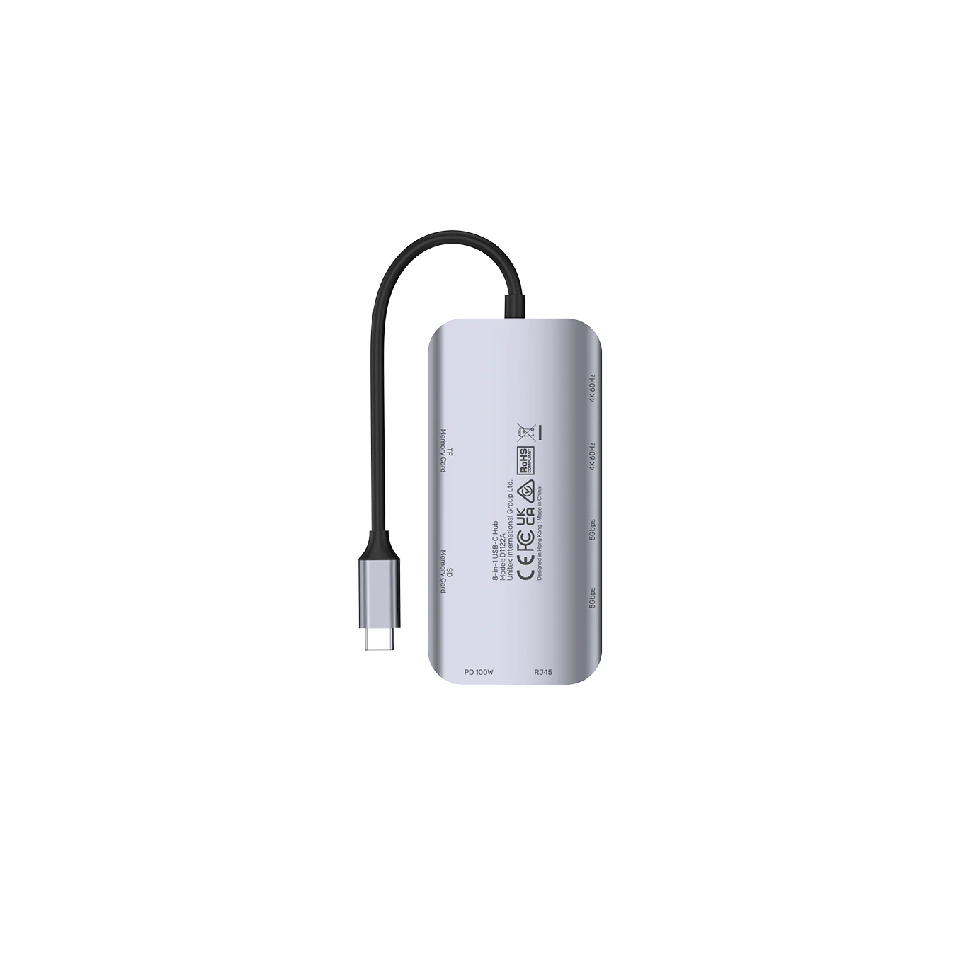 Unitek D1122A 8-in-1 USB-C Hub – 2xHDMI 4K@60Hz PD100W | Armenius Store