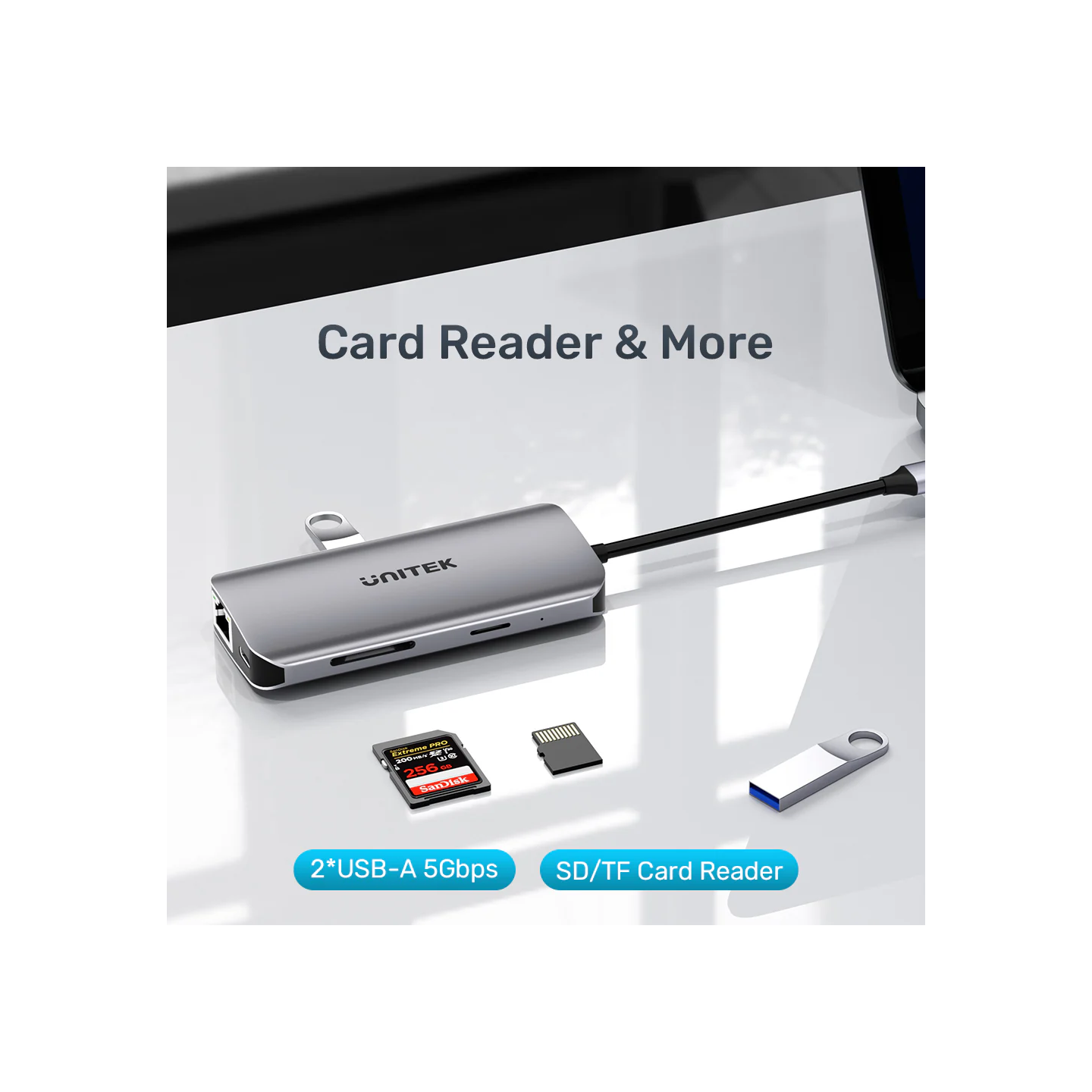 Unitek USB-C Hub - D1122A - 3xUSB 2xHDMI MST SD Gb PD100W — Buy in Cyprus with Fast Delivery