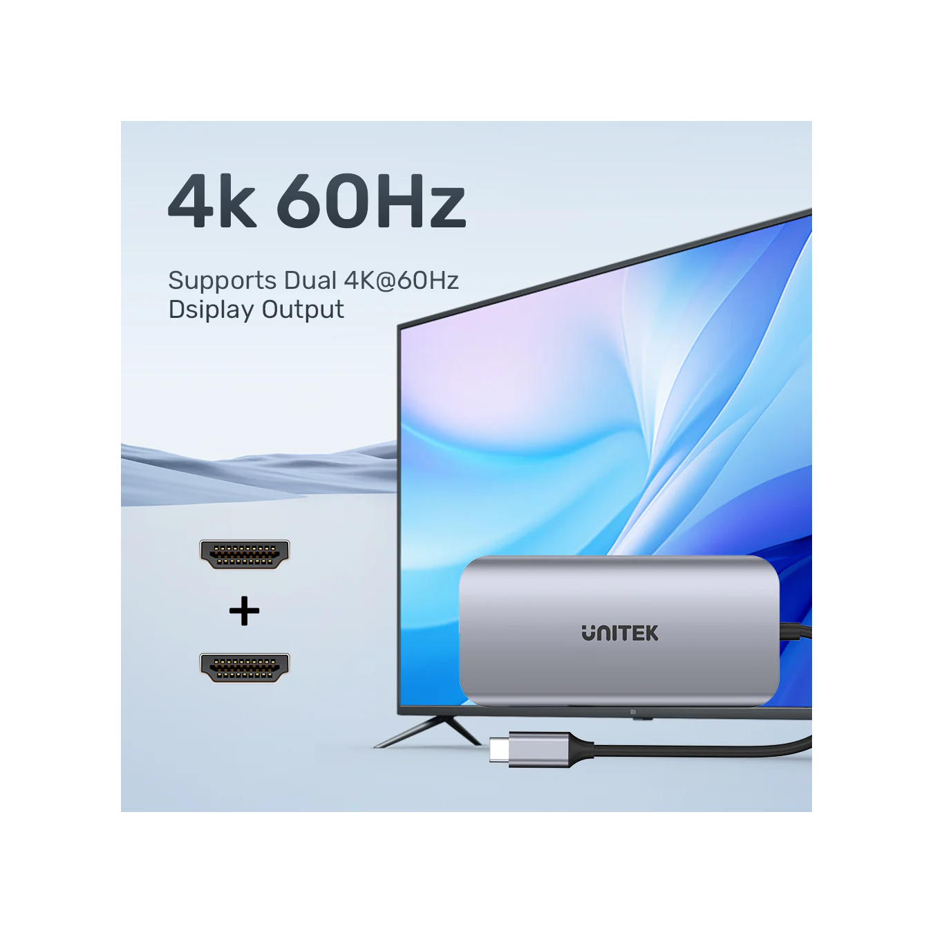 Unitek D1122A 8-in-1 USB-C Hub – 2xHDMI 4K@60Hz PD100W | Armenius Store