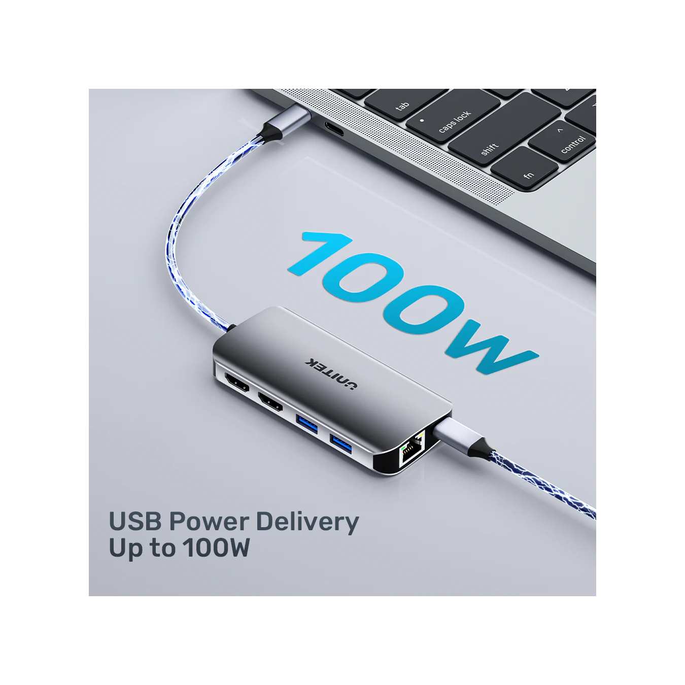 Unitek D1122A 8-in-1 USB-C Hub – 2xHDMI 4K@60Hz PD100W | Armenius Store