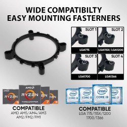 Buy Armaggeddon Gaming Cooling CPU Silent RGB Fan - BLIZZARD 2 - 4-Pipe White in Cyprus, Nicosia, Limassol, Larnaka, Pafos