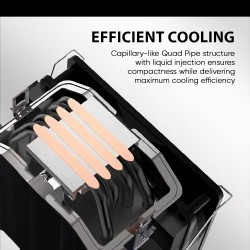 Buy Armaggeddon Gaming Cooling CPU Silent RGB Fan - BLIZZARD 2 - 4-Pipe White in Cyprus, Nicosia, Limassol, Larnaka, Pafos