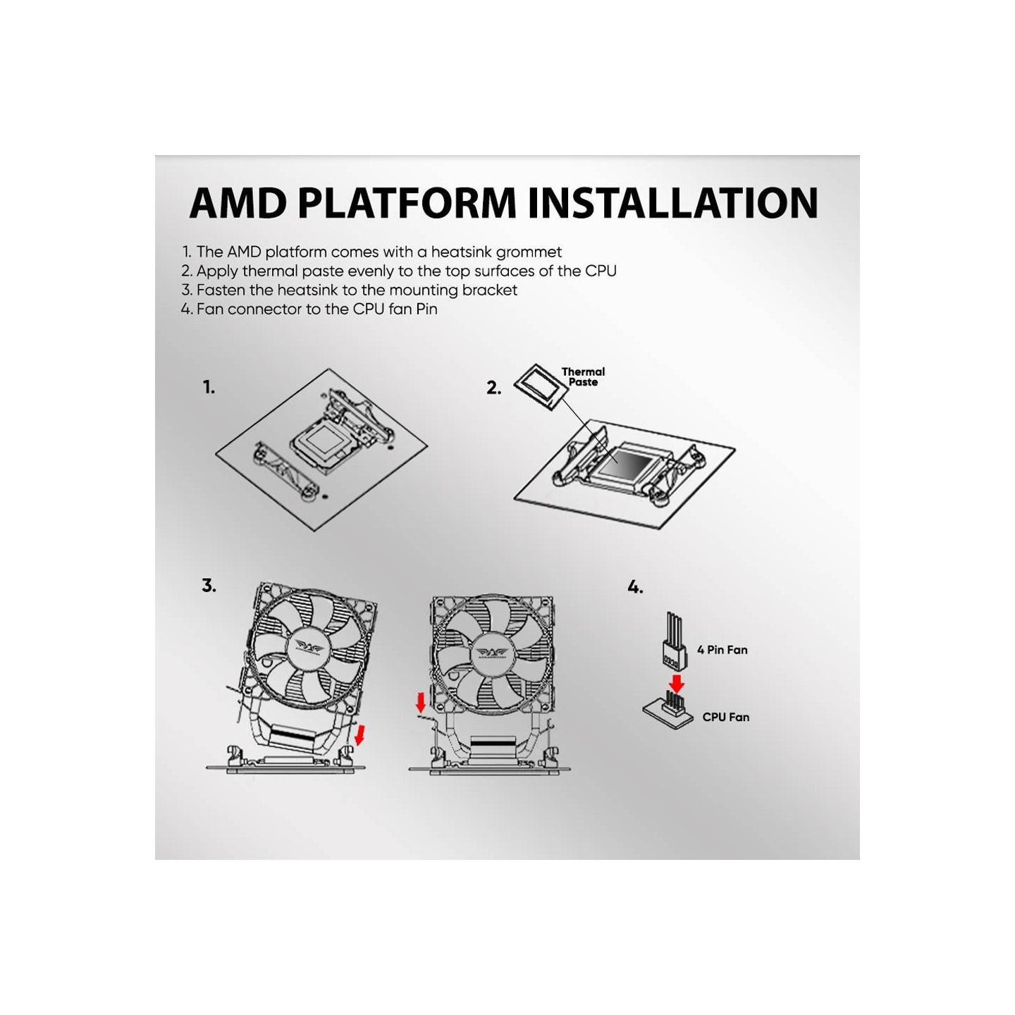 Armaggeddon Blizzard 2 4-Pipe White ARGB CPU Cooler (BLIZZARD2WHT) (Boxed) — Buy in Cyprus with Fast Delivery