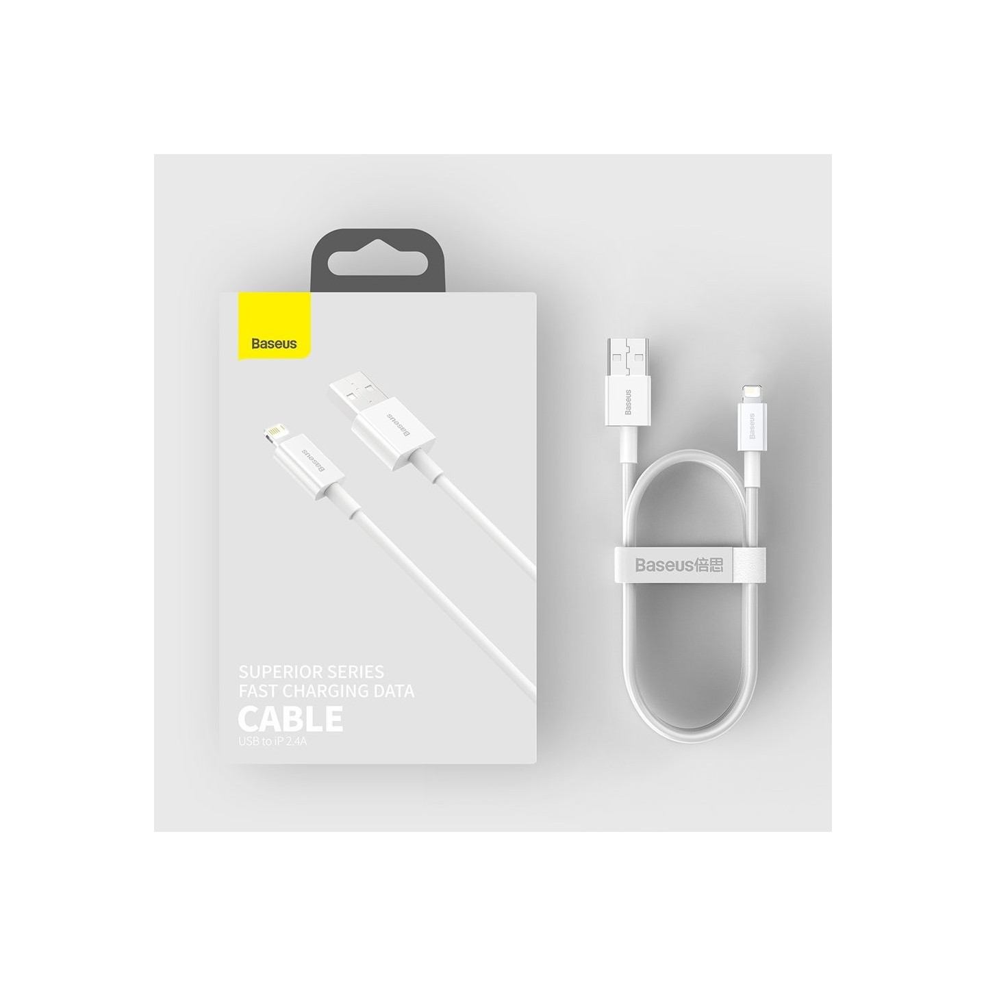 Baseus Superior Series Lightning - CALYS-A02 - 2.4A 1.0m White — Buy in Cyprus with Fast Delivery