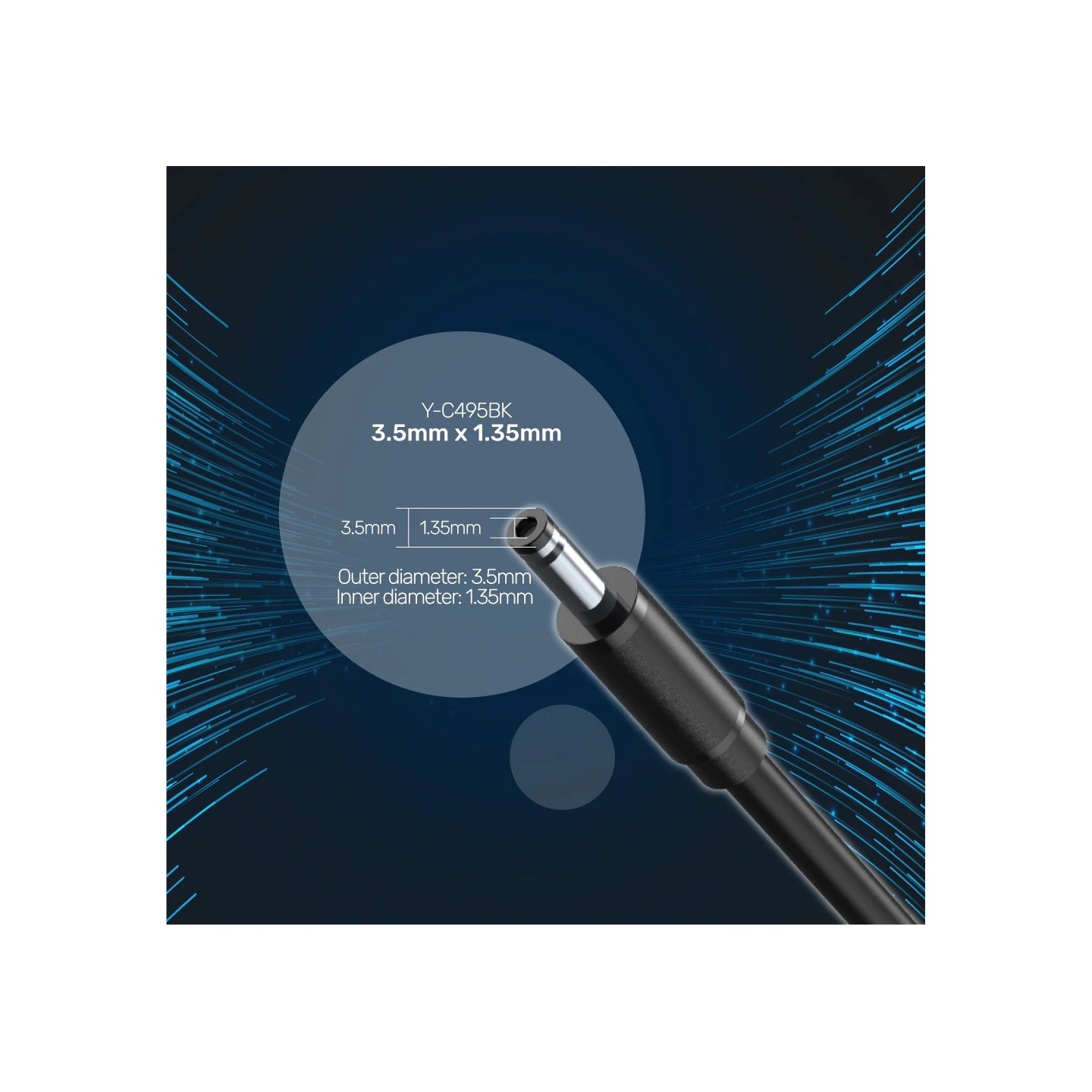 Unitek USB to DC - Y-C495BK - 3.5x1.35mm, Power 1m — Buy in Cyprus with Fast Delivery