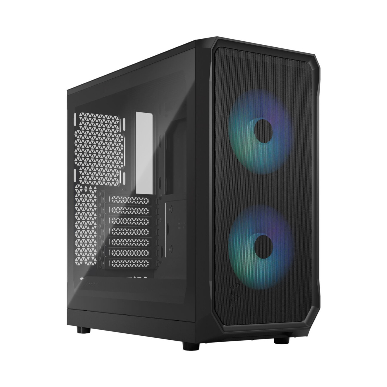 Fractal Focus 2 RGB TG Clear Tint - Black - Mid Tower PC Case with Tempered Glass & RGB — Buy in Cyprus with Fast Delivery