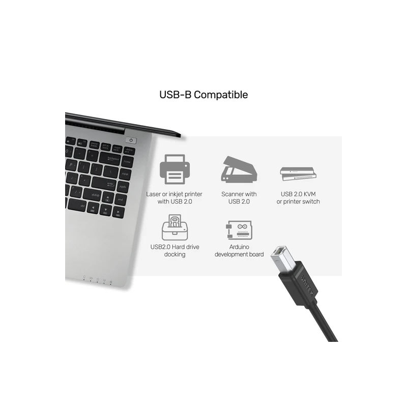 Buy Unitek USB Cable - Y-C421GBK - USB 2.0 Cable A-B 5m in Cyprus, Nicosia, Limassol, Larnaka, Pafos