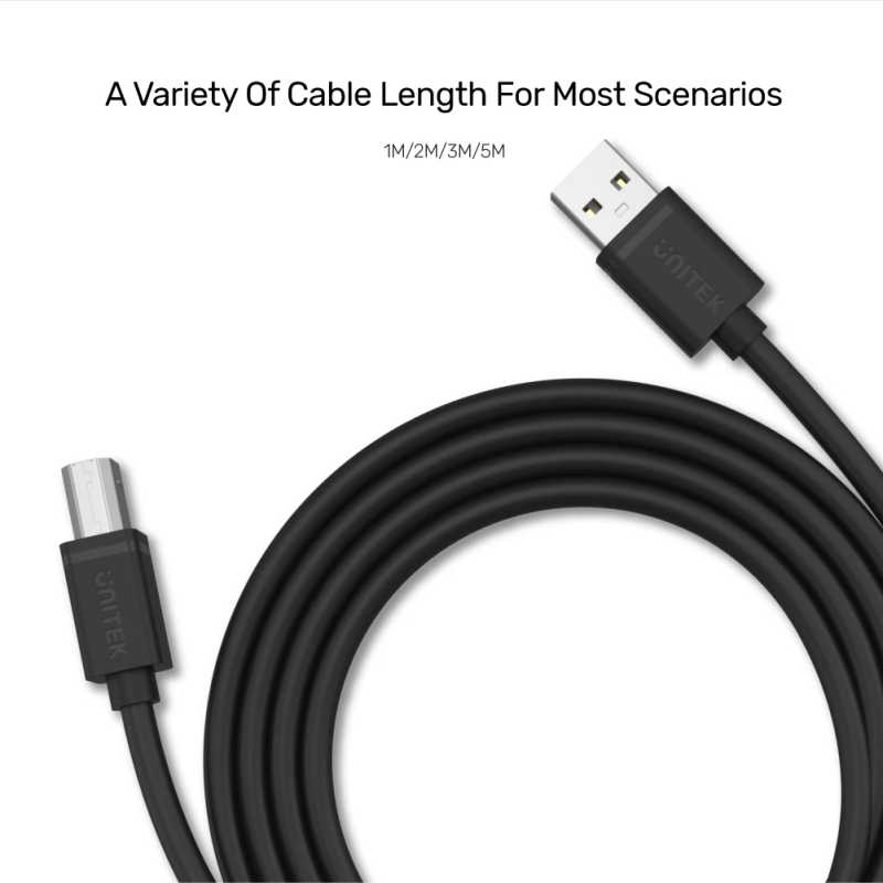 Buy Unitek USB Cable - Y-C421GBK - USB 2.0 Cable A-B 5m in Cyprus, Nicosia, Limassol, Larnaka, Pafos
