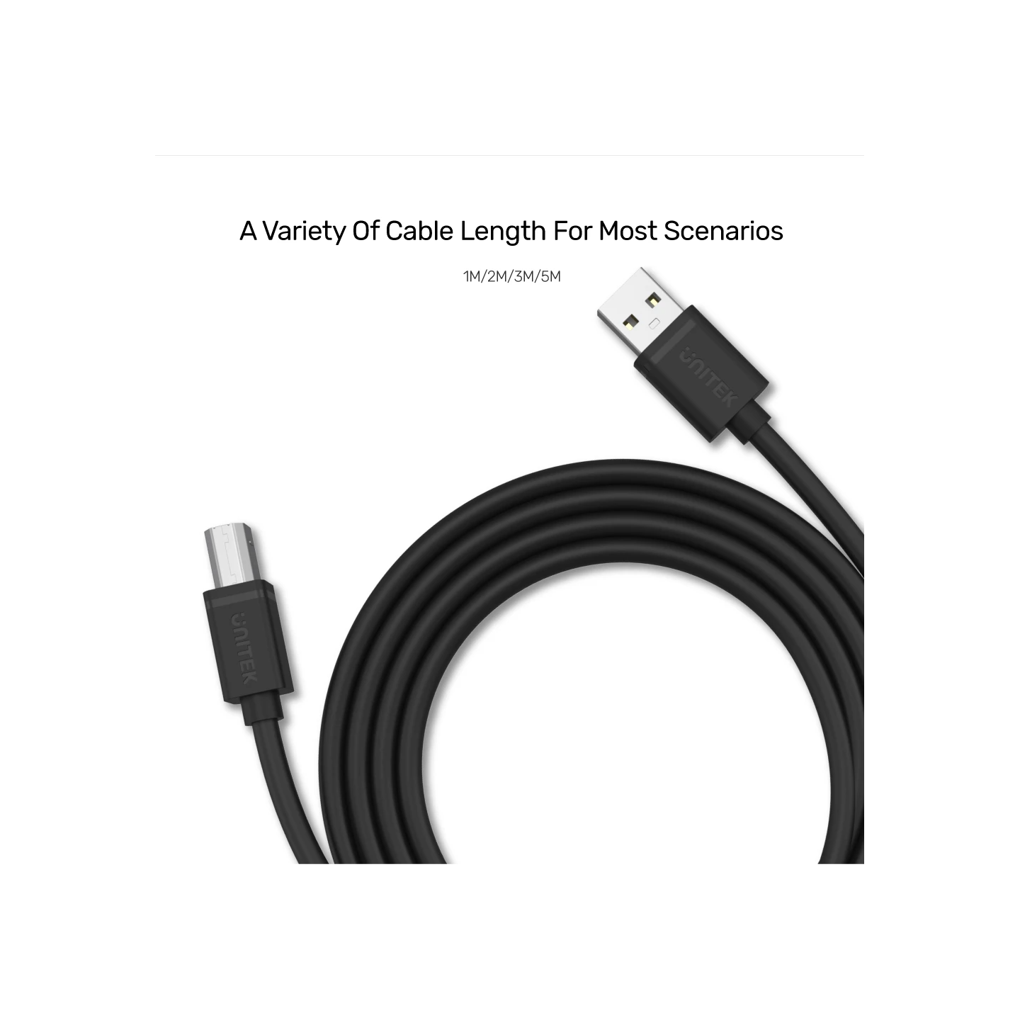 Unitek USB Cable - Y-C421GBK - USB 2.0 Cable A-B 5m — Buy in Cyprus with Fast Delivery