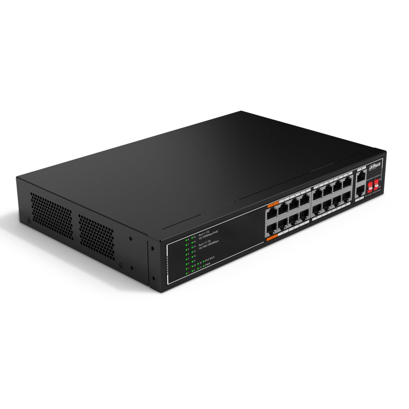 Buy Dahua PoE Switch - SF1018LP - 16port+2GUP 135W in Cyprus, Nicosia, Limassol, Larnaka, Pafos