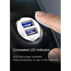 Buy Baseus Grain Car Charger - CCALL-ML01 - 3.1A Black in Cyprus, Nicosia, Limassol, Larnaka, Pafos