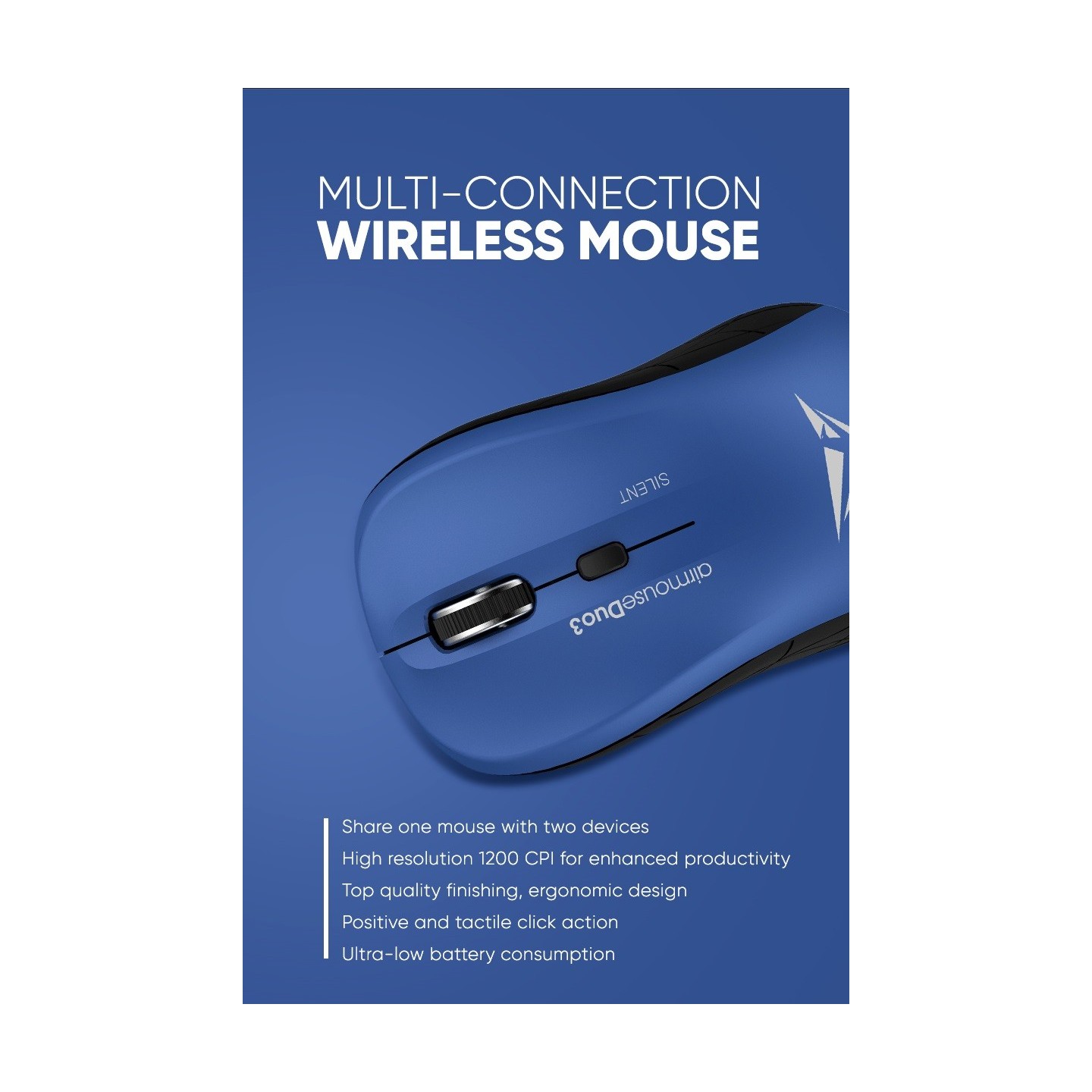Alcatroz AIRMOUSE DUO 3 Wireless BT Silent Mouse White (Boxed) — Buy in Cyprus with Fast Delivery