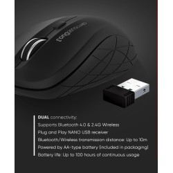Alcatroz AIRMOUSE DUO 3 Wireless BT Silent Mouse White (Boxed) — Buy in Cyprus with Fast Delivery