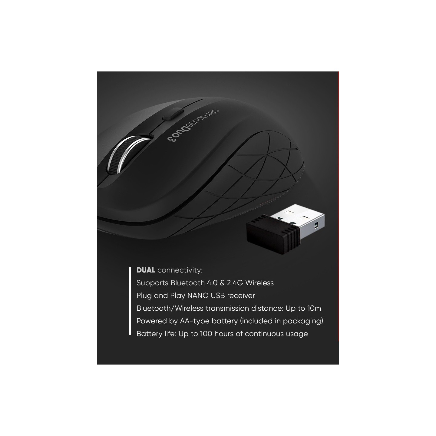 Alcatroz AIRMOUSE DUO 3 Wireless BT Silent Mouse White (Boxed) — Buy in Cyprus with Fast Delivery