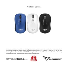 Alcatroz AIRMOUSE DUO 3 Wireless BT Silent Mouse White (Boxed) — Buy in Cyprus with Fast Delivery