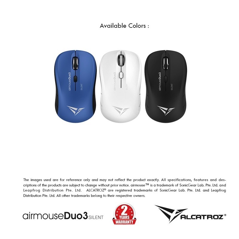 Buy Alcatroz AIRMOUSE - DUO 3 - Wireless BT Silent Mouse White in Cyprus, Nicosia, Limassol, Larnaka, Pafos