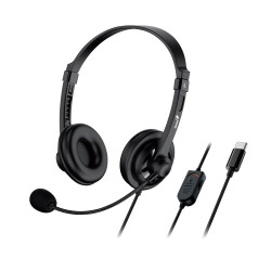 Genius HS-230U USB-C Headset with Mic Inline Control Soft Ear Cups (Boxed) — Buy in Cyprus with Fast Delivery