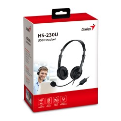 Genius HS-230U USB-C Headset with Mic Inline Control Soft Ear Cups (Boxed) — Buy in Cyprus with Fast Delivery