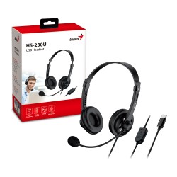 Buy Genius Headset - HS-230U - USB-C InLine Control SoftEar Cups in Cyprus, Nicosia, Limassol, Larnaka, Pafos