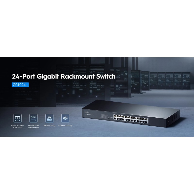 Buy Cudy Switch - GS1024L - Gigabit Ethernet 24-Ports Rackmount in Cyprus, Nicosia, Limassol, Larnaka, Pafos