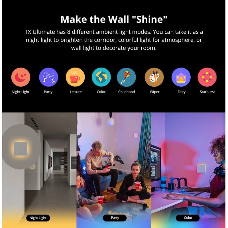 Buy Sonoff WiFi Smart Wall Touch Switch - T51C - 1-Button White in Cyprus, Nicosia, Limassol, Larnaka, Pafos