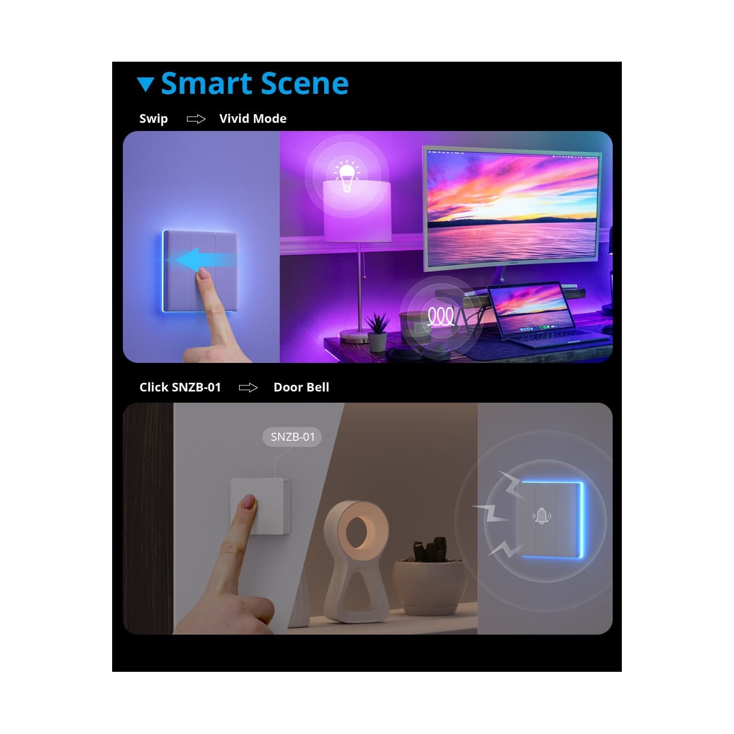 Sonoff WiFi Smart Wall Touch Switch - T51C - 1-Button White — Buy in Cyprus with Fast Delivery