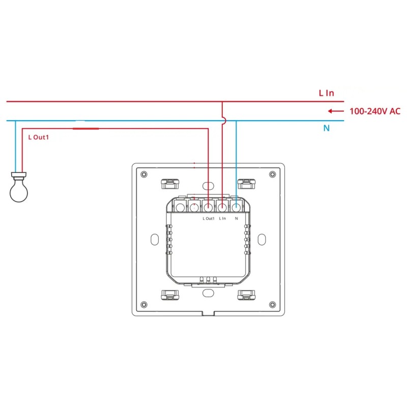 Buy Sonoff WiFi Smart Wall Touch Switch - T51C - 1-Button White in Cyprus, Nicosia, Limassol, Larnaka, Pafos