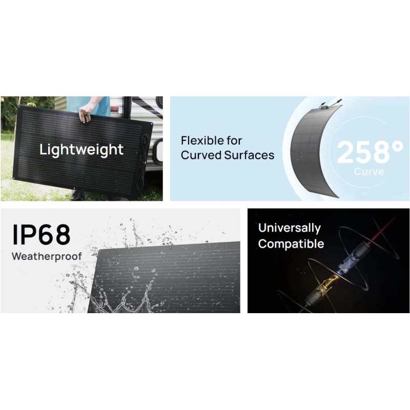 Buy EcoFlow Solar Panel - Flexible 100W in Cyprus, Nicosia, Limassol, Larnaka, Pafos