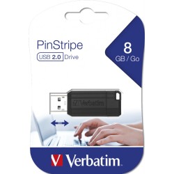 Buy Verbatim USB Drive 2.0 Pinstripe 8GB Black - 2.0 Pinstripe 8GB Black in Cyprus, Nicosia, Limassol, Larnaka, Pafos