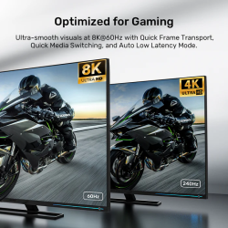 Buy Unitek HDMI 2.1 Cable 8K60Hz Braided 5.0m - C11093RGY-5M - HDMI 2.1, 8K60Hz,... in Cyprus, Nicosia, Limassol, Larnaka, Pafos